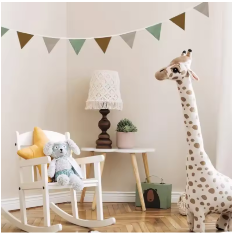 Muted Moments Pure Morandi Birthday Linen Banner Multicolor Triangles Flags Hanging Pennant Decor Birthday Partys