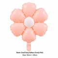 Pastel Daisy Flower Foil Balloon 50x40cm – Aesthetic Morandi Candy Pink Birthday Party & Baby Shower Decor