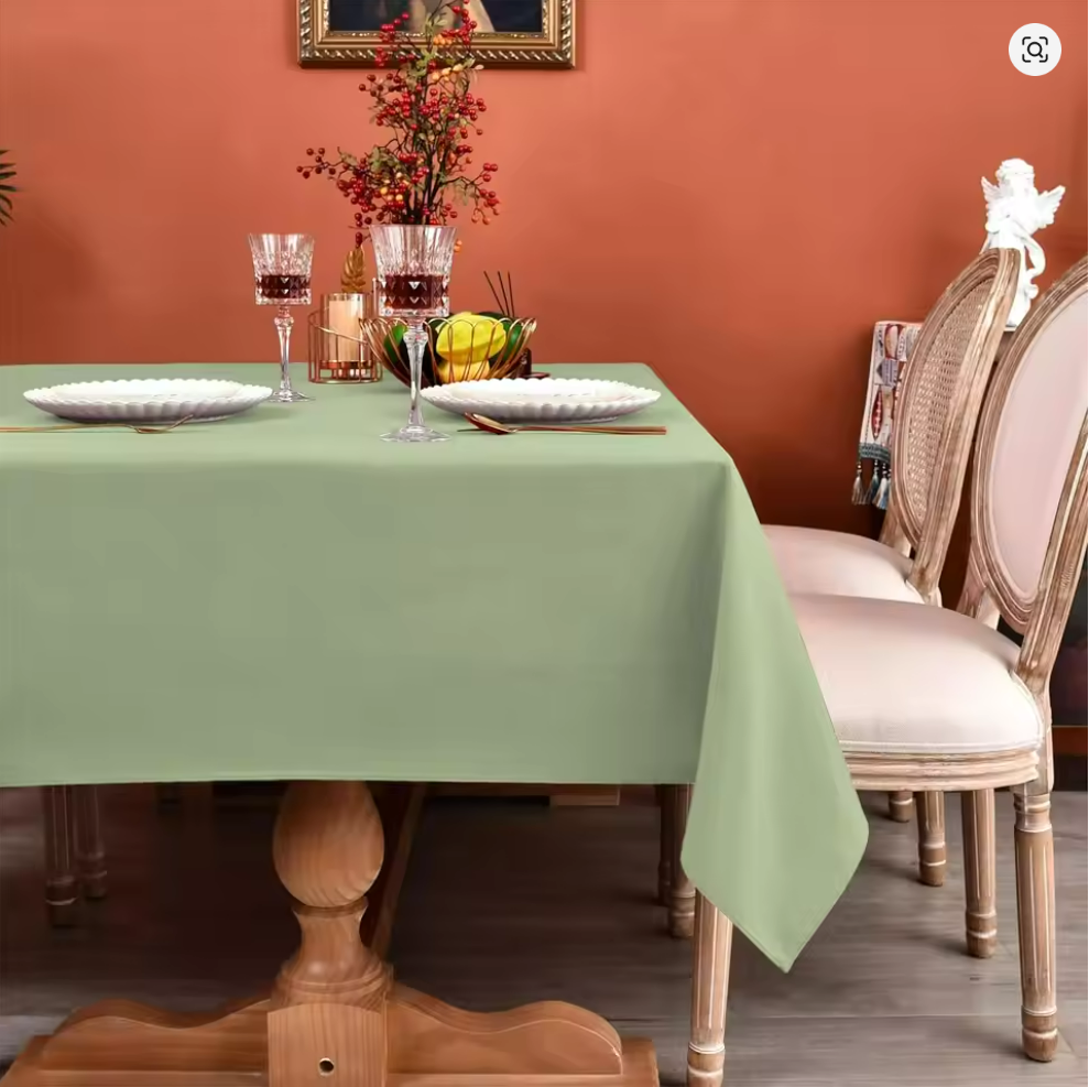 Sage Green Tablecloth Decorations Solid Color Party 137X274CM Disposable Table Cover for Kids Birthday Wedding Anniversary Party