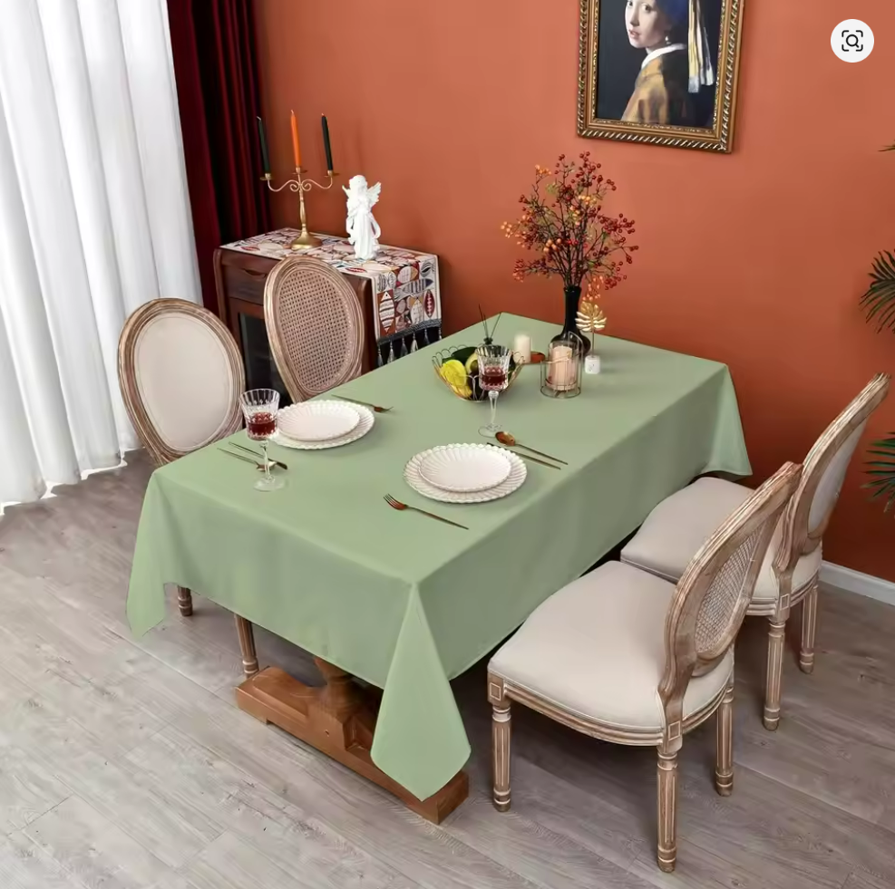 Sage Green Tablecloth Decorations Solid Color Party 137X274CM Disposable Table Cover for Kids Birthday Wedding Anniversary Party