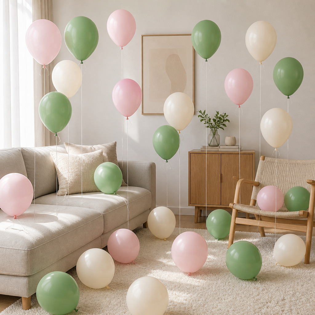 Morandi Color Balloon Set - 50pcs 10" Matte Latex Balloons for Aesthetic Party Decor