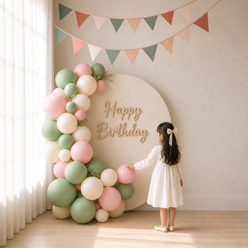Muted Moments Pure Morandi Birthday Linen Banner Multicolor Triangles Flags Hanging Pennant Decor Birthday Partys